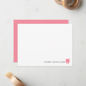 Custom Dentist Stationery Dentist Note Cards Notitiekaartje (Voorkant / Achterkant in situ)