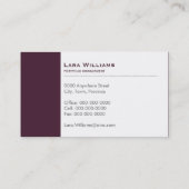 CUSTOM DESIGN 5 effen moderne eenvoudige slimme au Visitekaartje (Achterkant)