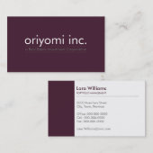 CUSTOM DESIGN 5 effen moderne eenvoudige slimme au Visitekaartje (Voorkant / Achterkant)