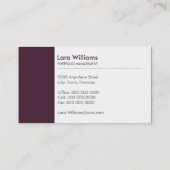 CUSTOM DESIGN 5 effen moderne eenvoudige slimme au Visitekaartje (Achterkant)