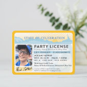 CUSTOM DESIGN Bar Mitzvah New York Party Licentie Kaart (Staand voorkant)
