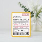 CUSTOM DESIGN Bar Mitzvah New York Ticket Kaart (Staand voorkant)