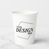 Custom Design Creëer Uw eigen Sjabloon Papieren Bekers (Achterkant)