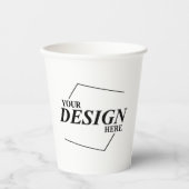 Custom Design Creëer Uw eigen Sjabloon Papieren Bekers (Voorkant)