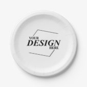 Custom Design Creëer Uw eigen Sjabloon Papieren Bordje (Voorkant)