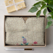 Custom Design Floral Crackle Effect Decoupage Tissuepapier (Geschenk)