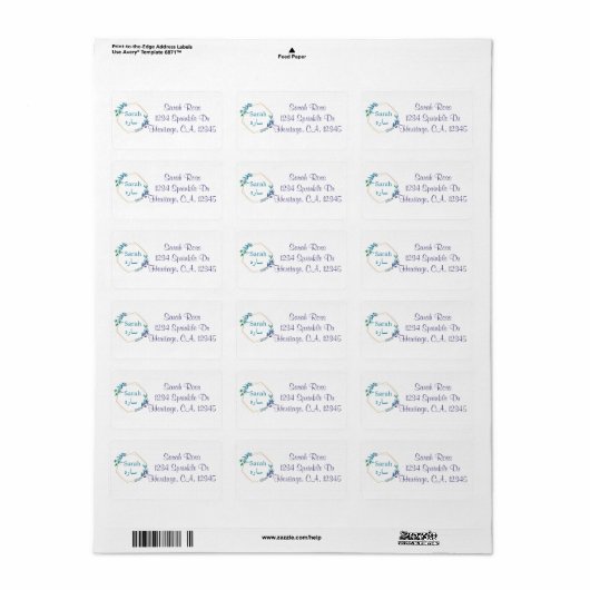 Custom Design-Jouw naam in Urdu Language Etiket (Full Sheet)