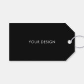 Custom Design Logo Black Hang Labels met String Cadeaulabel (Voorkant (Horizontaal))