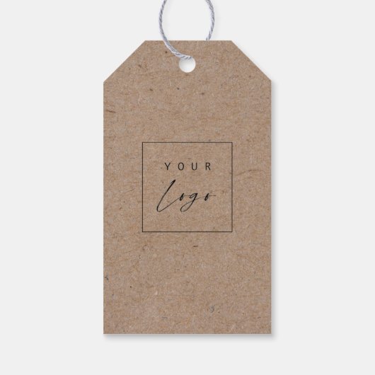 Custom Design Logo Kraft Hang Labels met String Cadeaulabel (Achterkant)