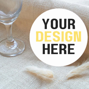 Custom Design Logo Zakelijke evenementen Bruilofte Ronde Kartonnen Onderzetter