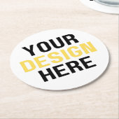 Custom Design Logo Zakelijke evenementen Bruilofte Ronde Kartonnen Onderzetter (Gebogen)