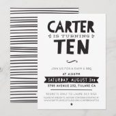 CUSTOM DESIGN modern verjaardagsfeestje voor Carte Kaart (Voorkant / Achterkant)