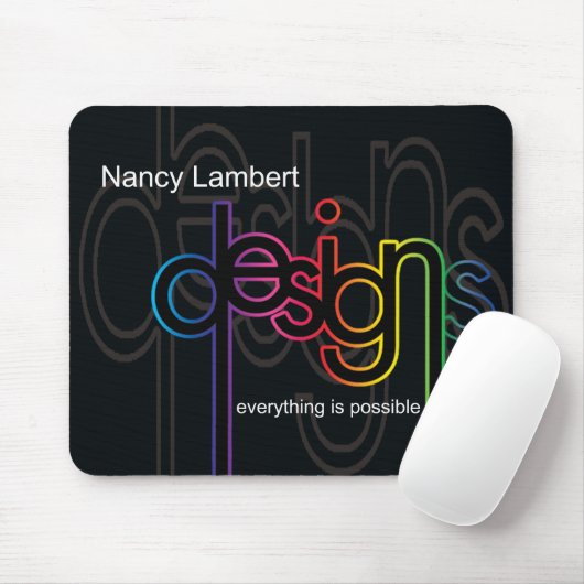 Custom Design Nancy Lambert Design Logo Muismat (Met muis)