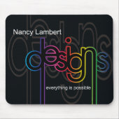 Custom Design Nancy Lambert Design Logo Muismat (Voorkant)