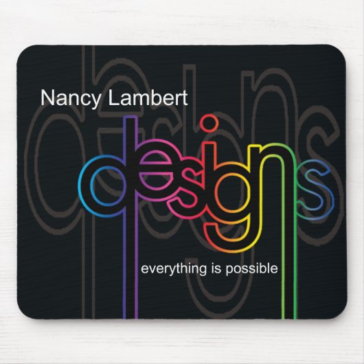 Custom Design Nancy Lambert Design Logo Muismat (Voorkant)