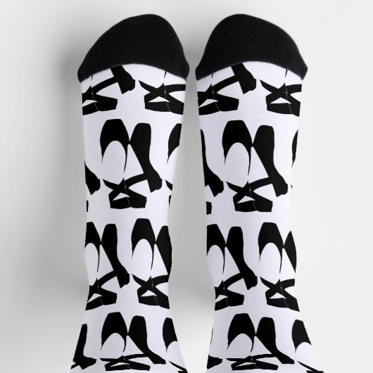 Custom Design Sokken Ballet Slipper Design HAMbWG (Top)