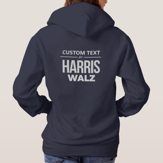 Custom Design voor Harris Walz Hoodie (Achterkant)