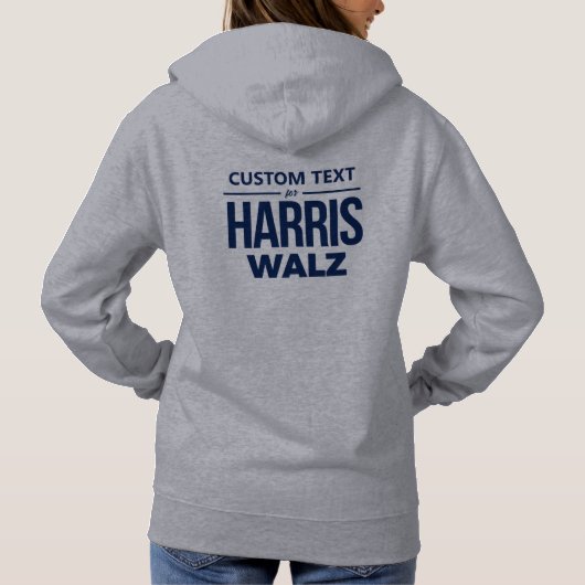 Custom Design voor Harris Walz Hoodie (Achterkant)
