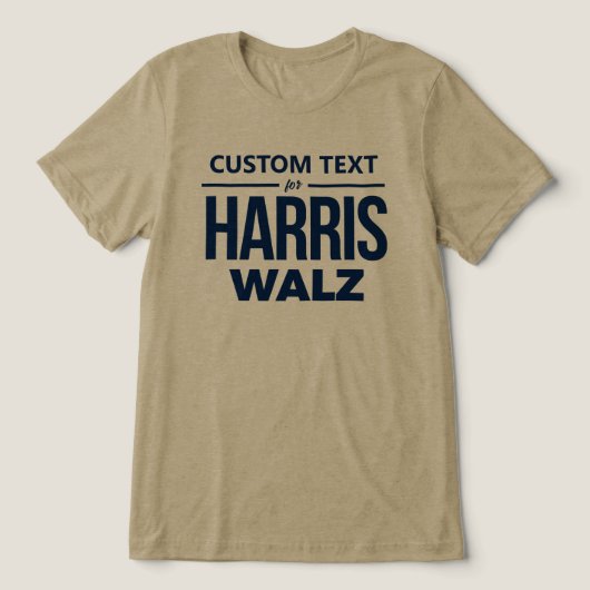 Custom Design voor Harris Walz Tri-Blend Shirt (Design voorkant)
