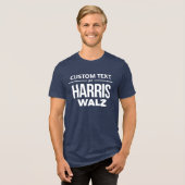 Custom Design voor Harris Walz Tri-Blend Shirt (Voorkant volledig)