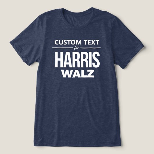 Custom Design voor Harris Walz Tri-Blend Shirt (Design voorkant)