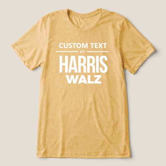Custom Design voor Harris Walz Tri-Blend Shirt (Design voorkant)
