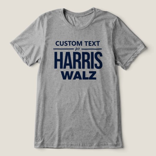 Custom Design voor Harris Walz Tri-Blend Shirt (Design voorkant)
