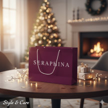 Custom Designed Name Burgundy Celebration Bag