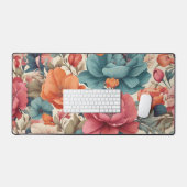 Custom Desk Mat Bloemen patroon (Keyboard & Muis)
