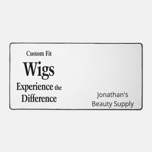 Custom Desk Mat for Salon Owner Barber Supply (Voorkant)