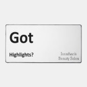 Custom Desk Mat for Salon Owner Barbershop (Voorkant)