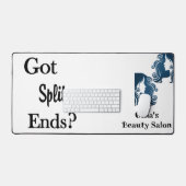 Custom Desk Mat for Salon Owner Got Split Ends? (Keyboard & Muis)