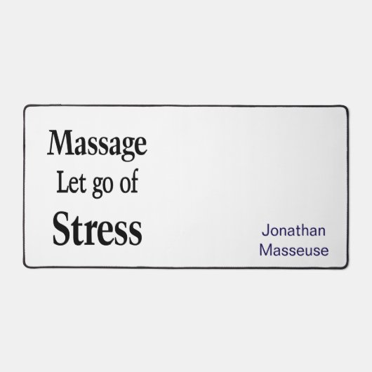 Custom Desk Mat for Salon Owner Massage (Voorkant)