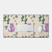 Custom Desk Mat Kat Vis Cactus (Keyboard & Muis)