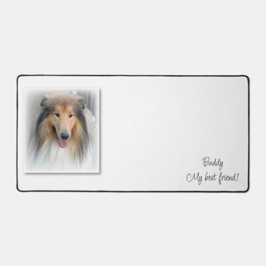 Custom Desk Mat Mans Beste Vriend Hond (Voorkant)