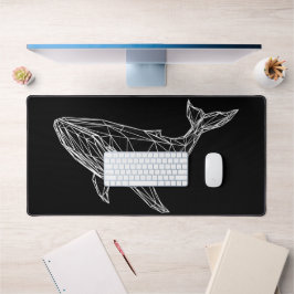 Custom Desk Mat Modern Geometric Whale