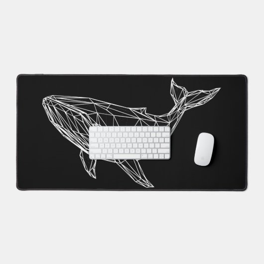 Custom Desk Mat Modern Geometric Whale (Keyboard & Muis)