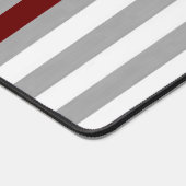 Custom Desk Mat Streep Grijs Bourgogne (Hoek)