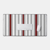 Custom Desk Mat Streep Grijs Bourgogne (Keyboard & Muis)
