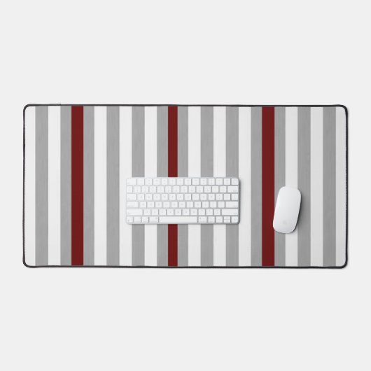 Custom Desk Mat Streep Grijs Bourgogne (Keyboard & Muis)