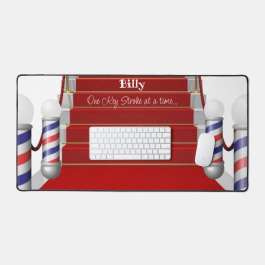 Custom Desk Mat voor Salon Eigenaren Barber (Keyboard & Muis)