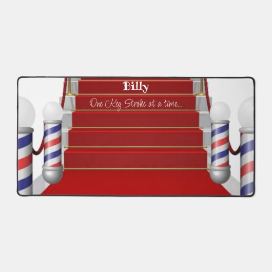 Custom Desk Mat voor Salon Eigenaren Barber (Voorkant)