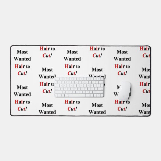 Custom Desk Mat voor Salon Eigenaren Haar te Knipp (Keyboard & Muis)