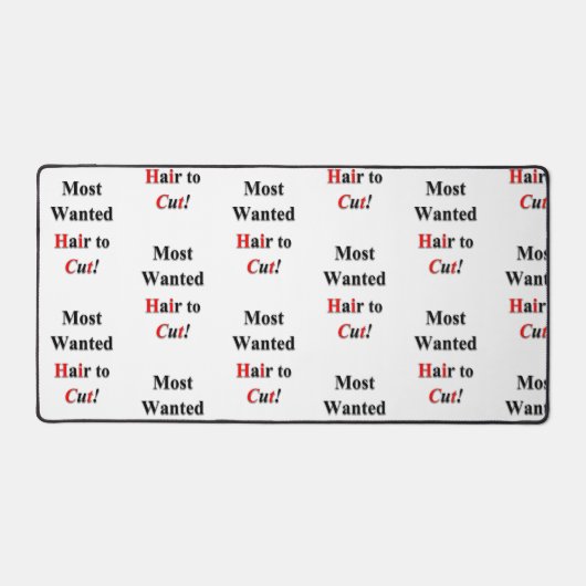 Custom Desk Mat voor Salon Eigenaren Haar te Knipp (Voorkant)