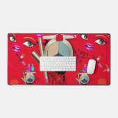 Custom Desk Mat voor Salon Eigenaren Make-up Artie (Keyboard & Muis)
