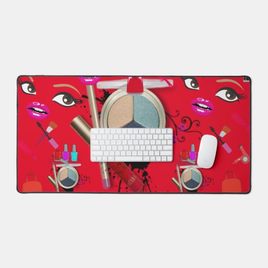 Custom Desk Mat voor Salon Eigenaren Make-up Artie (Keyboard & Muis)