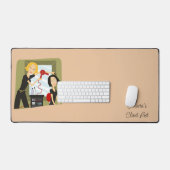 Custom Desk Mat voor Salon Eigenaren Stylist (Keyboard & Muis)