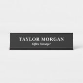 Custom Desk Name Bord met naam en titel Bureau Naambordje (Voorkant)