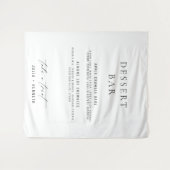 Custom Dessert Menu Wedding Fabric Wandkleed (Voorkant (horizontaal))