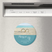 Custom Destination Beach Wedding Magneet (Insitu (Vaatwasser))